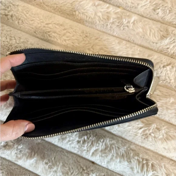 Michael Kors Black Pebbled Leather Wallet - Picture 2 of 5